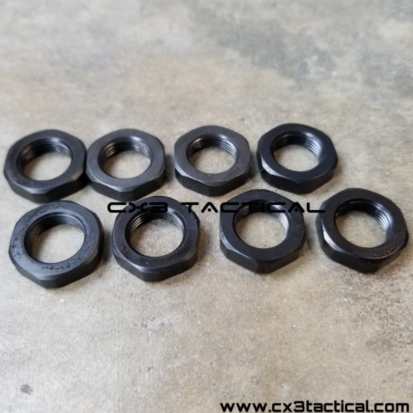 .223 5.56 NATO Jam Nut Pack of 8 1/228 Black Nitride Washer For Muzzle