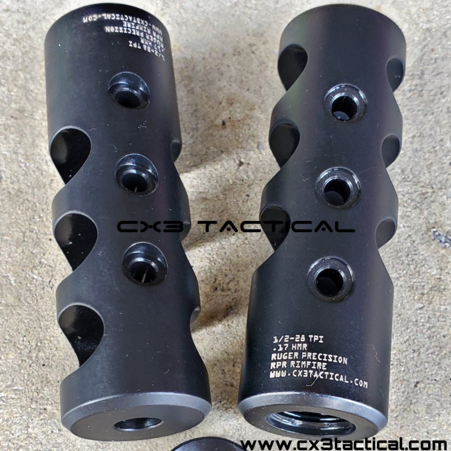 .17 HMR Muzzle Brake Compensator Ruger Precision Rimfire RPR .17 HMR 1/228 TPI CX3TACTICAL™