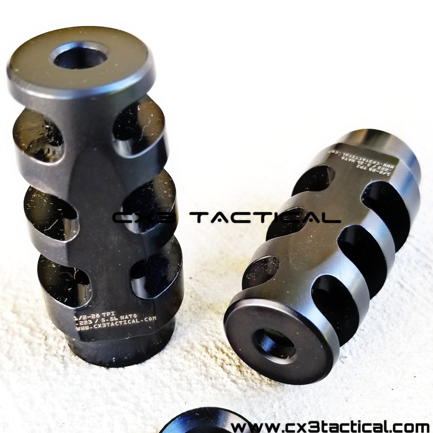 1/2-28Thread Pitch TPI Muzzle Brake With Crush Washer For .223/5.56 