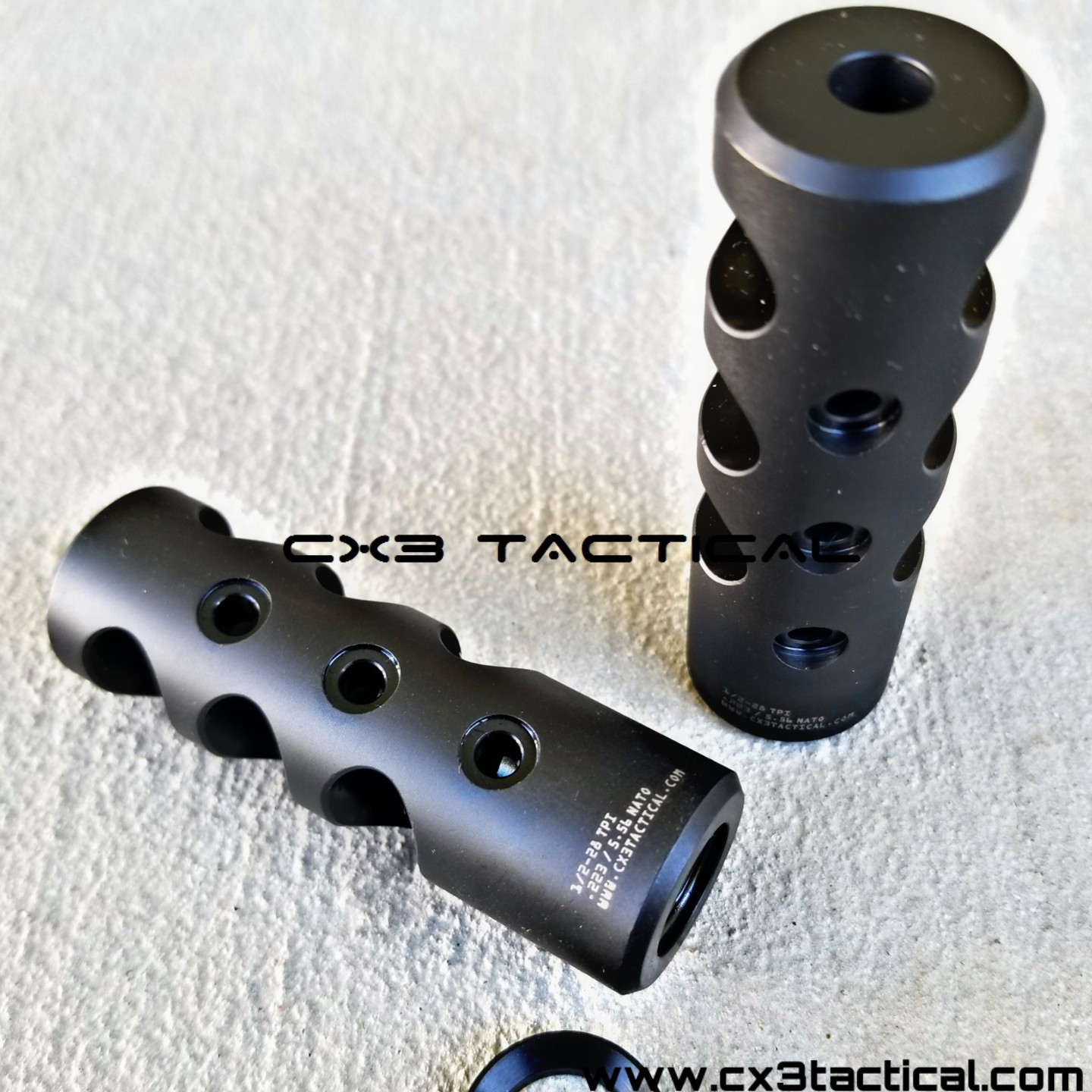 Stainless 1/2x28 Threaded Muzzle Brake Compensator 223 556 with Crush Washer 
