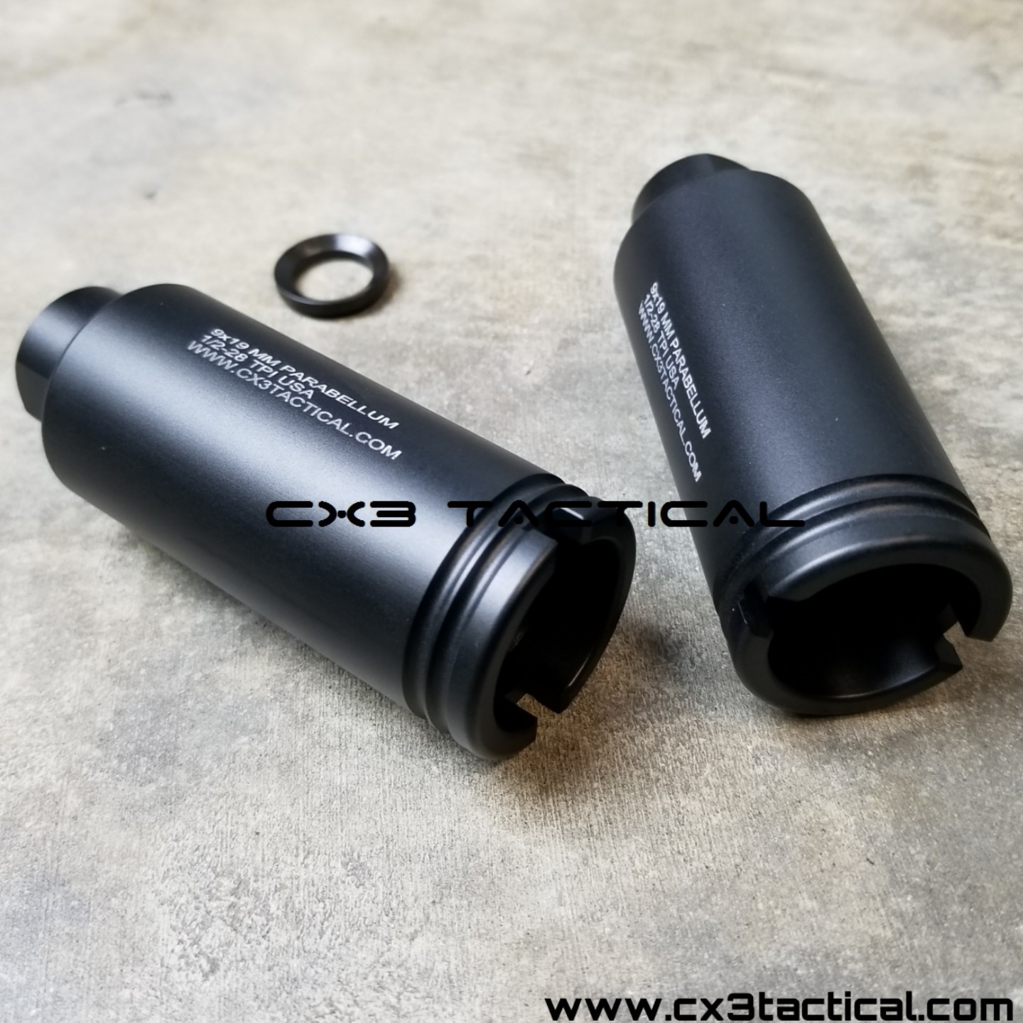 US 1/2x36 Threaded Compact Short Competition Muzzle Brake For 9mm 