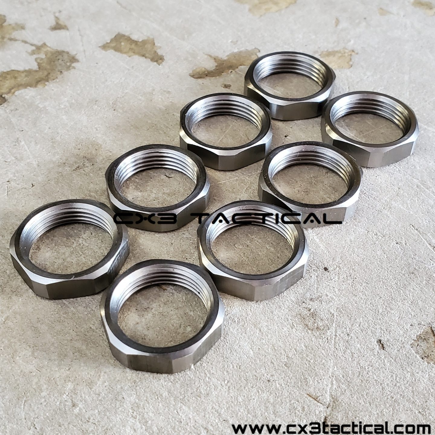 .308 .300 7.62 Muzzle Brake Compensator 8 PACK Jam Nut 5/824 TPI