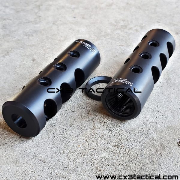 .243 Winchester Muzzle Brake Compensator 5/8-24 TPI - CX3TACTICAL™