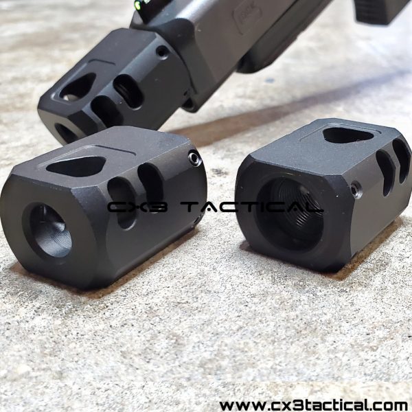 Glock 9mm Compensator Muzzle Brake 1/2-28 TPI For Glock Threaded Barrel ...