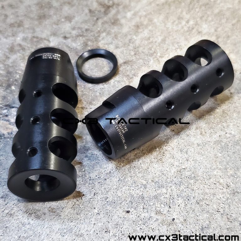 .458 Socom Muzzle Brake Compensator 5/8-32 TPI Crowned Muzzle Brake ...