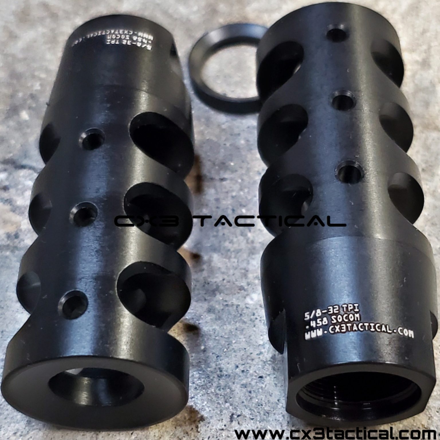 458 Socom Muzzle Brake Compensator 58 32 Tpi Crowned Muzzle Brake Cx3tactical™