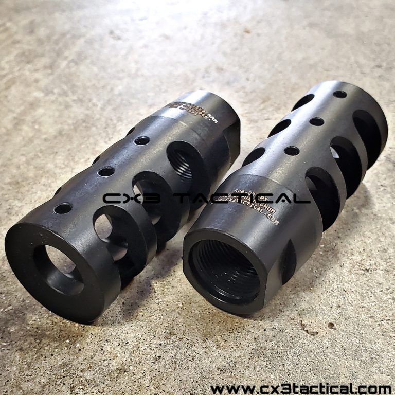 .338 Lapua Magnum Muzzle Brake Compensator 5/8-24 TPI - CX3TACTICAL™