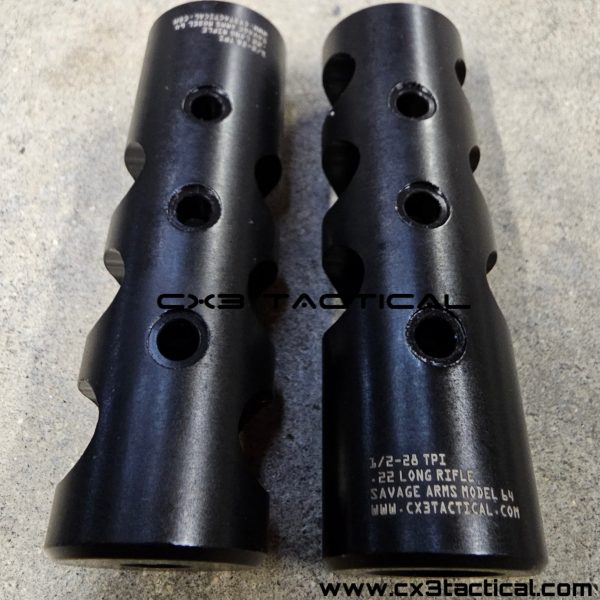 Savage Model 64 .22LR Muzzle Brake Compensator 1/2-28 TPI - CX3TACTICAL™